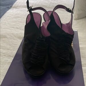 Elegant Black Women's Slingback Shoes